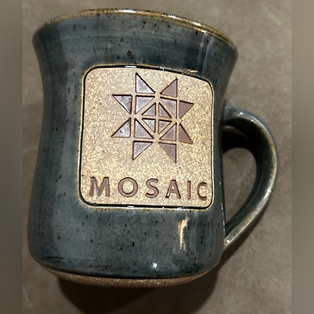 Stoneware “Mosaic” coffee/tea mug. 16oz